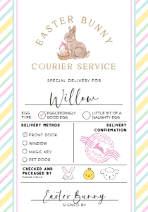 EAS-MLT-6-B3059 - EASTER - MULTI - SPECIAL DELIVERY TAG - 3.5" x 5": EAS-MLT-6-B3059 - EASTER - MULTI - SPECIAL DELIVERY TAG
