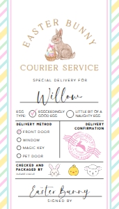 EAS-MLT-6-B3059 - EASTER - MULTI - SPECIAL DELIVERY TAG - 2" x 3.5": EAS-MLT-6-B3059 - EASTER - MULTI - SPECIAL DELIVERY TAG