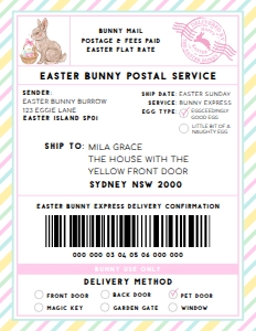 EAS-PMT-6-B3060 - EASTER - PASTEL MULTI - SHIPPING LABEL - 8.5" x 11": EAS-PMT-6-B3060 - EASTER - PASTEL MULTI - SHIPPING LABEL