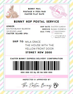 EAS-PMT-6-B3061 - EASTER - PASTEL MULTI - SHIPPING LABEL - 8.5" x 11": EAS-PMT-6-B3061 - EASTER - PASTEL MULTI - SHIPPING LABEL