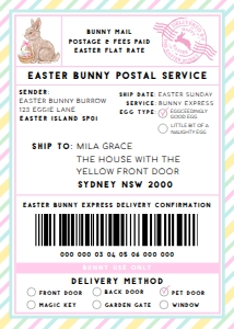 EAS-PMT-6-B3060 - EASTER - PASTEL MULTI - SHIPPING LABEL - 5" x 7": EAS-PMT-6-B3060 - EASTER - PASTEL MULTI - SHIPPING LABEL