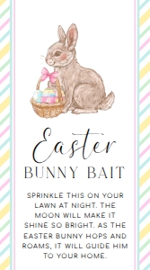 EAS-MLT-6-B3085 - EASTER - MULTI - EASTER BUNNY BAIT TAG - 5cm x 9cm: EAS-MLT-6-B3085 - EASTER - MULTI - EASTER BUNNY BAIT TAG