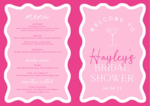 WAV-HPK-10-B3091 - WAVE - HOT PINK - BRIDAL SHOWER GAME BOOKLET - A4: WAV-HPK-10-B3091 - WAVE - HOT PINK - BRIDAL SHOWER GAME BOOKLET