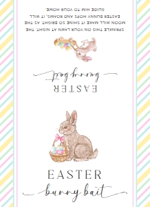 EAS-MLT-6-B3098 - EASTER - MULTI - EASTER BUNNY BAIT BAG TOPPER - 4" x 5.5": EAS-MLT-6-B3098 - EASTER - MULTI - EASTER BUNNY BAIT BAG TOPPER