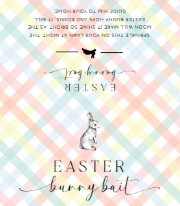 GIN-MLT-6-B3097 - GINGHAM - MULTI - EASTER BUNNY BAIT BAG TOPPER - 3.5" x 4": GIN-MLT-6-B3097 - GINGHAM - MULTI - EASTER BUNNY BAIT BAG TOPPER