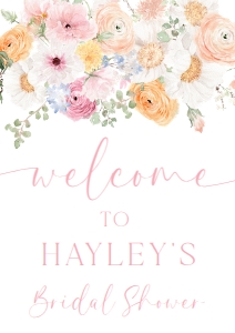 MIL-WHT-3-B3099 - MILLIE - WHITE - WELCOME SIGN - A2: MIL-WHT-3-B3099 - MILLIE - WHITE - WELCOME SIGN