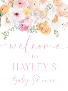 MIL-WHT-3-B3099 - MILLIE - WHITE - WELCOME SIGN - 18" x 24": MIL-WHT-3-B3099 - MILLIE - WHITE - WELCOME SIGN