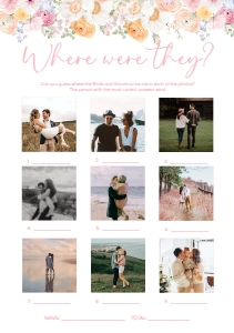 MIL-WHT-10-B3107 - MILLIE FLORAL - WHITE - WHERE WERE THEY GAME - 9 PHOTOS - A5: MIL-WHT-10-B3107 - MILLIE FLORAL - WHITE - WHERE WERE THEY GAME