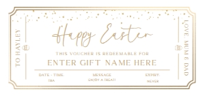 PAN-WHG-14-B3122 - PAINTLY - WHITE GOLD - EASTER GIFT CERTIFICATE - DL: PAN-WHG-14-B3122 - PAINTLY - WHITE GOLD - EASTER GIFT CERTIFICATE