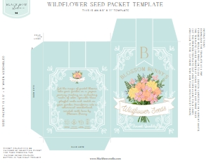 EAS-EGB-6-B3124 - EASTER - EGG BLUE - BUNNY WILDFLOWER SEED PACKET - LETTER: EAS-EGB-6-B3124 - EASTER - EGG BLUE - BUNNY WILDFLOWER SEED PACKET