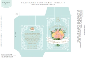 EAS-EGB-6-B3124 - EASTER - EGG BLUE - BUNNY WILDFLOWER SEED PACKET - A4: EAS-EGB-6-B3124 - EASTER - EGG BLUE - BUNNY WILDFLOWER SEED PACKET