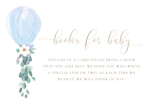 DAF-BLU-2-B3136 - DARLINGTON FLORAL - BLUE - BOOKS FOR BABY CARD - 3.5" x 5": DAF-BLU-1-B3137 - DARLINGTON FLORAL - BLUE - OH BOY BABY SHOWER INVITATION SUITE