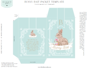 EAS-EGB-6-B3142 - EASTER - EGG BLUE - BUNNY BAIT PACKET - LETTER: EAS-EGB-6-B3142 - EASTER - EGG BLUE - BUNNY BAIT PACKET