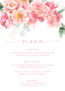 PIP-WHT-12-B3154 - PIPER - WHITE - MENU - 5" x 7": PIP-WHT-12-B3154 - PIPER - WHITE - MENU