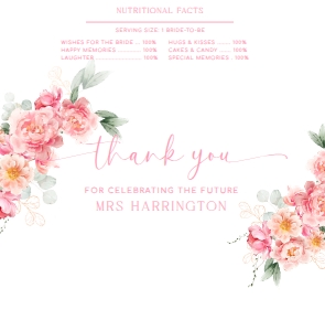 PIP-WHT-6-B3161 - PIPER - WHITE - BRIDAL SHOWER CHOCOLATE WRAPPER - 5.5" x 5.6": PIP-WHT-6-B3161 - PIPER - WHITE - BRIDAL SHOWER CHOCOLATE WRAPPER