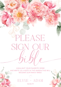 PIP-WHT-7-B3173 - PIPER - WHITE - SIGN OUR BIBLE SIGN - A4: PIP-WHT-7-B3173 - PIPER - WHITE - SIGN OUR BIBLE SIGN