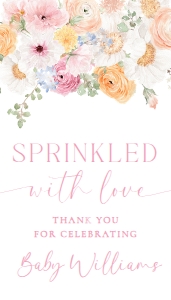 MIL-WHT-6-B3198 - MILLIE - WHITE - SPRINKLED WITH LOVE TAG - 2" x 3.5": MIL-WHT-6-B3198 - MILLIE - WHITE - SPRINKLED WITH LOVE TAG