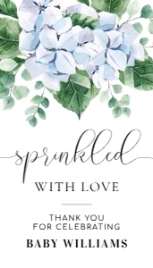 FER-BLU-6-B3199 - FERRAS BLOSSOM - BLUE - SPRINKLED WITH LOVE TAG - 2" x 3.5": FER-BLU-6-B3199 - FERRAS BLOSSOM - BLUE - SPRINKLED WITH LOVE TAG