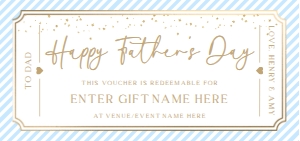 STR-BLG-14-B3207 - STRIPE - BLUE GOLD - FATHERS DAY GIFT CERTIFICATE - DL: STR-BLG-14-B3207 - STRIPE - BLUE GOLD - FATHERS DAY GIFT CERTIFICATE