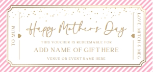 STR-PKG-14-B3215 - STRIPE - PINK GOLD - MOTHER'S DAY GIFT CERTIFICATE - DL: STR-PKG-14-B3215 - STRIPE - PINK GOLD - MOTHER'S DAY GIFT CERTIFICATE