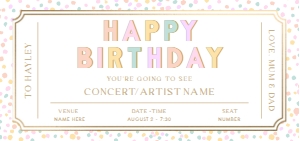 DOT-PMT-14-B2864 - DOT - PASTEL MULTI - CONCERT GIFT CERTIFICATE - DL: DOT-PMT-14-B2864 - DOT - PASTEL MULTI - CONCERT GIFT CERTIFICATE
