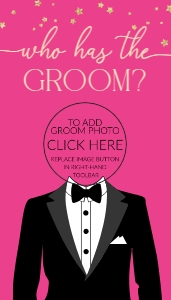 PAN-HPK-10-B3222 - PAINLY - HOT PINK GOLD - WHO HAS THE GROOM GAME - 2" x 3.5": PAN-HPK-10-B3222 - PAINLY - HOT PINK GOLD - WHO HAS THE GROOM GAME