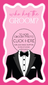 WAV-HPK-10-B3223 - WAVE - HOT PINK GOLD - WHO HAS THE GROOM GAME - 2" x 3.5": WAV-HPK-10-B3223 - WAVE - HOT PINK GOLD - WHO HAS THE GROOM GAME