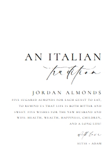 ELE-WHT-7-B3235 - ELLESMERE - WHITE - JORDAN ALMONDS SIGNS - PORTRAIT - 5" x 7": ELE-WHT-7-B3235 - ELLESMERE - WHITE - JORDAN ALMONDS SIGNS