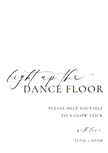 ELE-WHT-7-B3248 - ELLESMERE - WHITE - GLOW STICK SIGN - A4: ELE-WHT-7-B3248 - ELLESMERE - WHITE - GLOW STICK SIGN