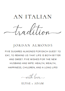 QSC-WHT-7-B3258 - QUINN SCRIPT - WHITE - ITALIAN TRADITION SIGN - 5" x 7": QSC-WHT-7-B3258 - QUINN SCRIPT - WHITE - ITALIAN TRADITION SIGN