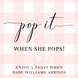 GIN-PNK-6-B2829 - GINGHAM - PINK - POP IT TAG - 2" x 2": GIN-PNK-6-B2829 - GINGHAM - PINK - POP IT TAG