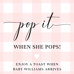 GIN-PNK-6-B2829 - GINGHAM - PINK - POP IT TAG - 2.5" x 2.5": GIN-PNK-6-B2829 - GINGHAM - PINK - POP IT TAG