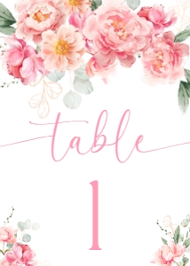 PIP-WHT-9-B3279 - PIPER - WHITE - TABLE NUMBER - 5" x 7": PIP-WHT-9-B3279 - PIPER - WHITE - TABLE NUMBER