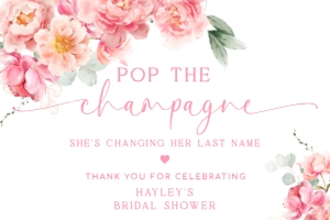 PIP-WHT-6-B3291 - PIPER - WHITE - POP THE CHAMPAGNE - MINI BOTTLE LABEL - 2" x 3": PIP-WHT-6-B3291 - PIPER - WHITE - POP THE CHAMPAGNE TAG