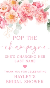 PIP-WHT-6-B3291 - PIPER - WHITE - POP THE CHAMPAGNE TAG - 2" x 3.5": PIP-WHT-6-B3291 - PIPER - WHITE - POP THE CHAMPAGNE TAG