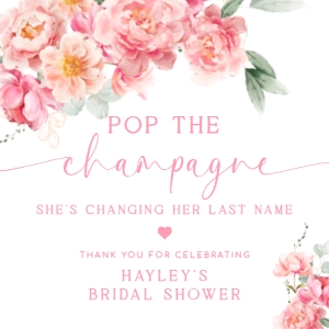 PIP-WHT-6-B3291 - PIPER - WHITE - POP THE CHAMPAGNE TAG - 2.5" x 2.5": PIP-WHT-6-B3291 - PIPER - WHITE - POP THE CHAMPAGNE TAG