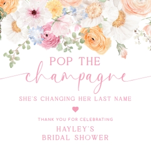 MIL-WHT-6-B3290 - MILLIE - WHITE - POP THE CHAMPAGNE TAG - 3" x 3": MIL-WHT-6-B3290 - MILLIE - WHITE - POP THE CHAMPAGNE TAG
