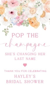 MIL-WHT-6-B3290 - MILLIE - WHITE - POP THE CHAMPAGNE TAG - 2" x 3.5": MIL-WHT-6-B3290 - MILLIE - WHITE - POP THE CHAMPAGNE TAG
