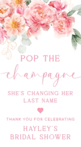 PIP-WHT-6-B3291 - PIPER - WHITE - POP THE CHAMPAGNE TAG - 5cm x 9cm: PIP-WHT-6-B3291 - PIPER - WHITE - POP THE CHAMPAGNE TAG