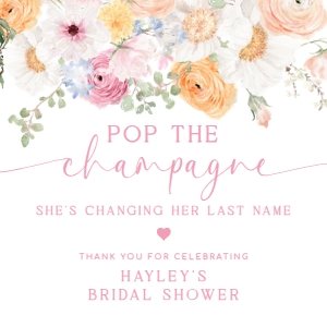 MIL-WHT-6-B3290 - MILLIE - WHITE - POP THE CHAMPAGNE TAG - 2.5" x 3.5": MIL-WHT-6-B3290 - MILLIE - WHITE - POP THE CHAMPAGNE TAG