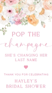 MIL-WHT-6-B3290 - MILLIE - WHITE - POP THE CHAMPAGNE TAG - 5cm x 9cm: MIL-WHT-6-B3290 - MILLIE - WHITE - POP THE CHAMPAGNE TAG