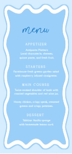 WAV-BLU-12-B3321 - WAVE - BLUE - MENU - DL: WAV-BLU-12-B3321 - WAVE - BLUE - MENU
