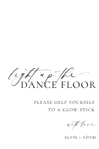 ELE-WHT-7-B3248 - ELLESMERE - WHITE - GLOW STICK SIGN - 24" x 36": ELE-WHT-7-B3248 - ELLESMERE - WHITE - GLOW STICK SIGN