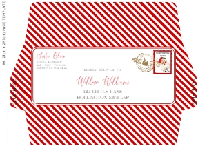 STR-RED-17-B3374 - STRIPE - RED - CHRISTMAS ENVELOPE - A4: STR-RED-17-B3374 - STRIPE - RED - CHRISTMAS ENVELOPE