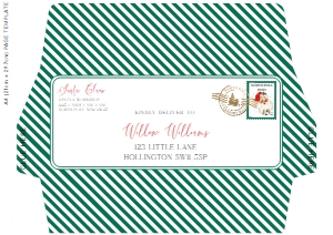 STR-GRW-17-B3374 - STRIPE - GREEN WHITE - CHRISTMAS ENVELOPE - A4: STR-GRW-17-B3374 - STRIPE - GREEN WHITE - CHRISTMAS ENVELOPE
