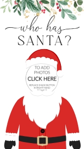 MER-WHT-10-B3403 - MERRIMENT - WHITE - WHO HAS SANTA GAME - EXTRA CARDS - 2" x 3.5": MER-WHT-10-B3403 - MERRIMENT - WHITE - WHO HAS SANTA GAME
