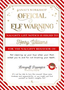 STR-RED-24-B3407 - STRIPE - RED - ELF WARNING LETTER - A4: STR-RED-24-B3407 - STRIPE - RED - ELF WARNING LETTER