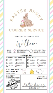 EAS-MLT-6-B3476 - EASTER - MULTI - EGG PACKING SLIP TAG - 2" x 3.5": EAS-MLT-6-B3476 - EASTER - MULTI - EGG PACKING SLIP TAG