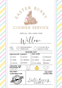 EAS-MLT-6-B3476 - EASTER - MULTI - EGG PACKING SLIP TAG - 3.5" x 5": EAS-MLT-6-B3476 - EASTER - MULTI - EGG PACKING SLIP TAG