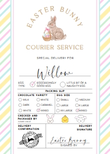 EAS-MLT-6-B3476 - EASTER - MULTI - EGG PACKING SLIP TAG - 5" x 7": EAS-MLT-6-B3476 - EASTER - MULTI - EGG PACKING SLIP TAG